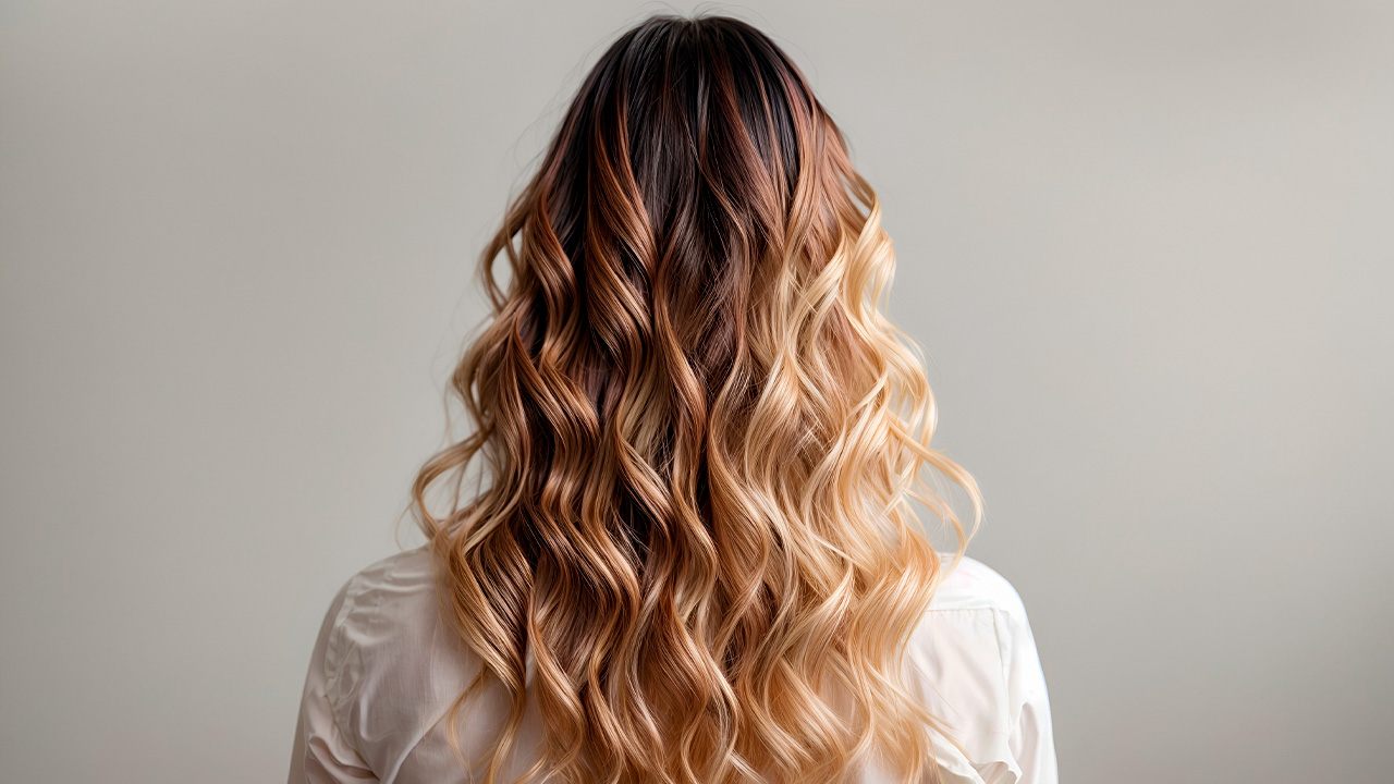 Cabeleireiro especialista em corte de cabelo em Vinhedo finalizando um long bob moderno com movimento no salão Lumière Concept.